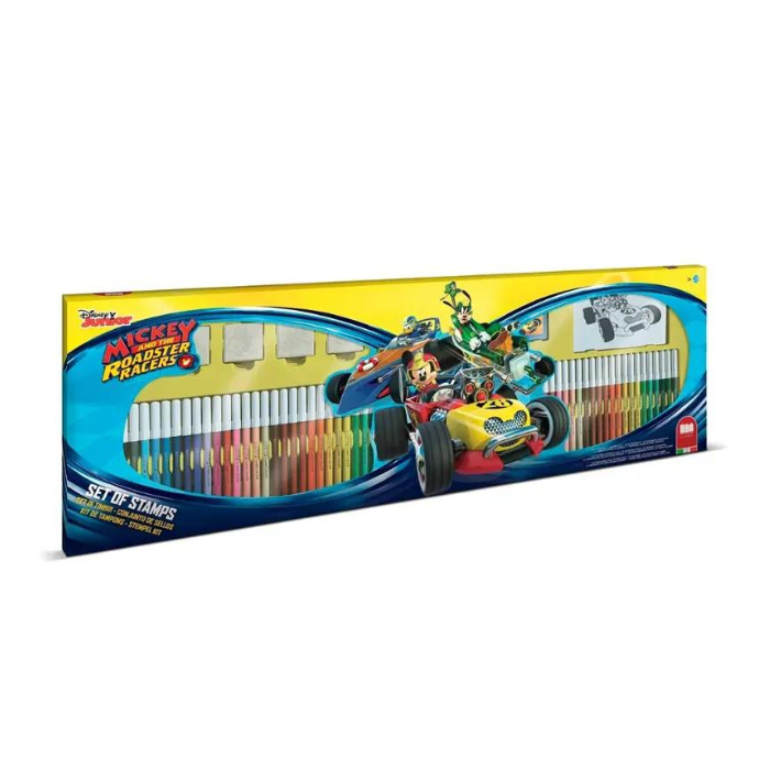 Disney Junior 60 Pieces Mickey Mouse Coloring Set. - Draw and color with this Mickey Mouse coloring set. - It contains felt-tip pens that are perfectly sized for little hands to hold and handle easily.