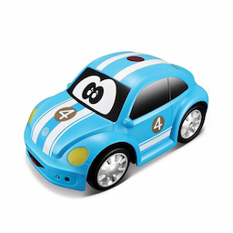 Engage your child in fun playtime by getting this toy car that is designed to resemble a Volkswagen Beetle. Operated using a remote control, this toy car can be easily manoeuvered. The bright shade grabs your child's attention.