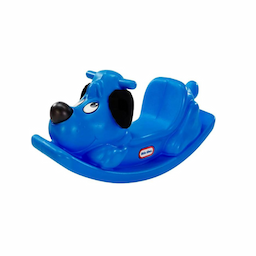 Rocking Puppy  by Little Tikes. Suitable for young children, its edges are smooth and the surface is easy to clean. Depth: 290 mm.  Height: 845 mm. - Width: 405 mm. Rocking chair type. Does not require batteries. Suitable age group: 1 year and above.