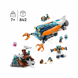 Ocean exploration playset – The LEGO City Deep-Sea Explorer Submarine (60379) is loaded with equipment and features for staging exciting underwater exploration adventures