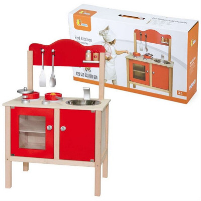 Kids Toys Red Kitchen Set with Accessories 