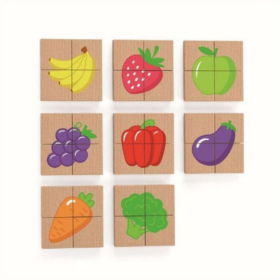MAGNET PUZZLE BLOCK 32PCS-Fruits